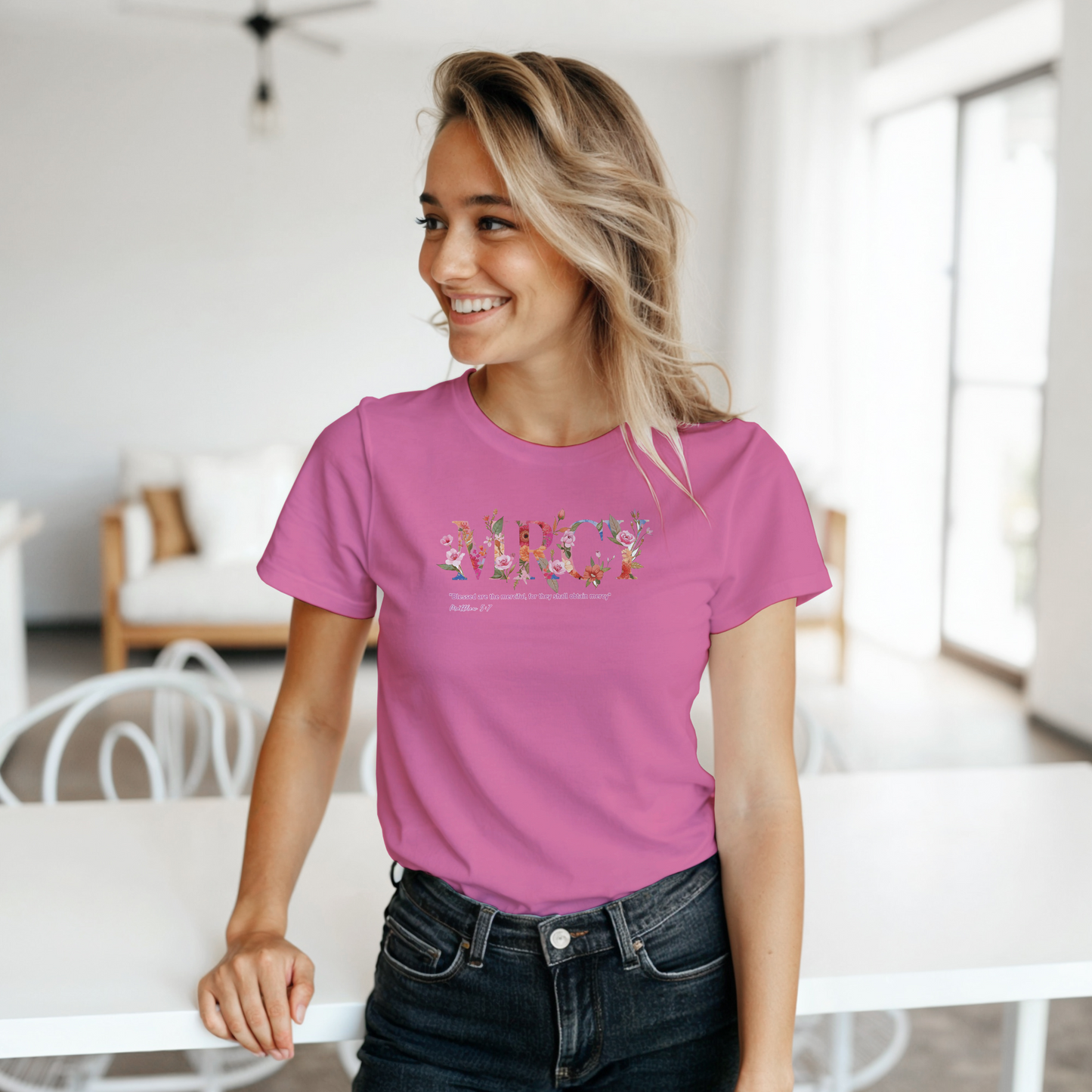 MRCY Floral Crewneck T-shirt | Moodverse