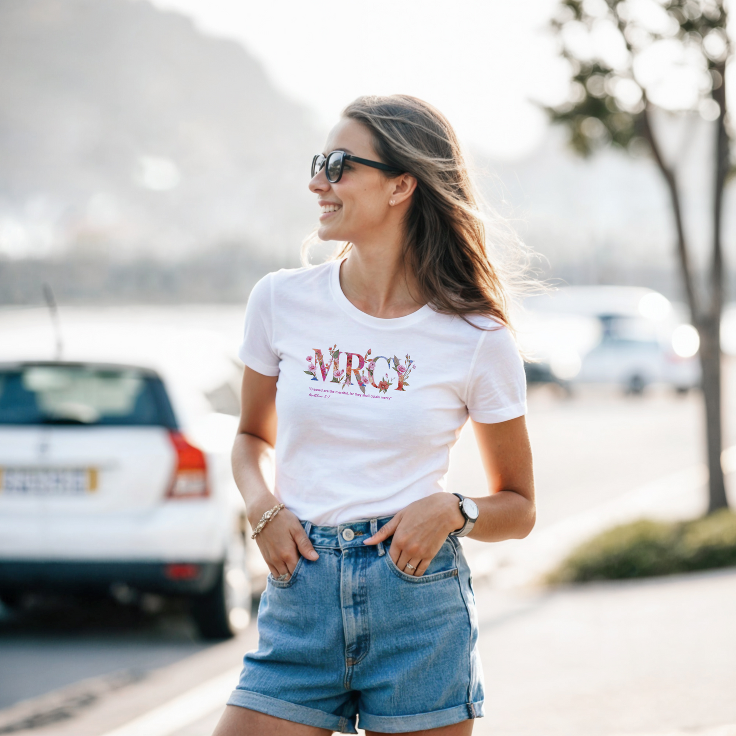 MRCY Floral Crewneck T-shirt | Moodverse